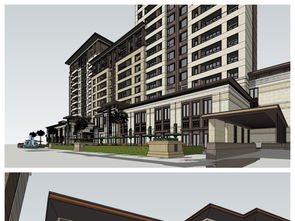 新中式新古典高層住宅底商沿街商業(yè)建筑模型設(shè)計(jì)圖下載指南